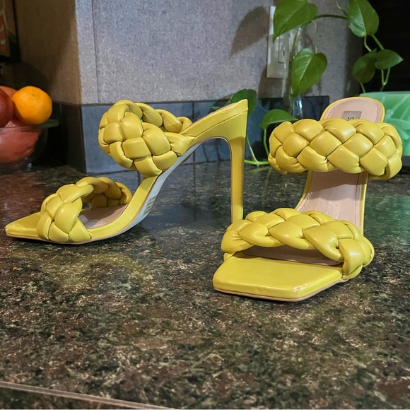 Steve Madden Kenley Citron Braided High Heel Sandals - Picture 3 of 8